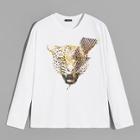 Shein Men Animal Print Long Sleeve T-shirt