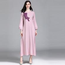 Shein Floral Embroidered Layered Sleeve Dress