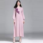 Shein Floral Embroidered Layered Sleeve Dress