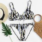 Shein Plus Lace-up Bikini Set