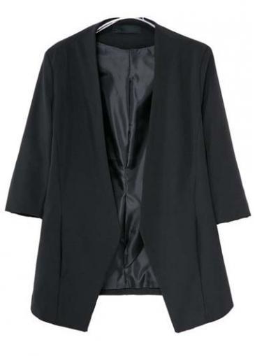 Rosewe Hot Sale Three Quarter Sleeve Black Suit For Woman