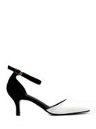 Shein White Ankle Stap Pointed Heeled Sandals