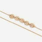 Shein Textured Disc Layered Chain Anklet