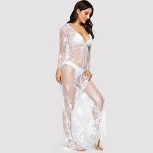Shein Floral Lace Maxi Dress With Thong