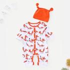 Shein Baby Fox Print Jumpsuit With Hat