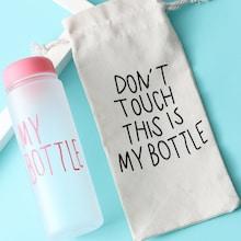 Shein Slogan Water Bottle 500ml With Bag
