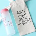 Shein Slogan Water Bottle 500ml With Bag