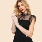 Shein Elbow Length Lace Trim Gloves