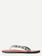 Shein Grey Studs Pu Flip Flops