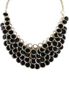 Shein Black Glaze Tassel Chain Necklace