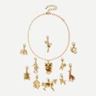 Shein Chain Necklace With Replaceable Pendant 11pcs