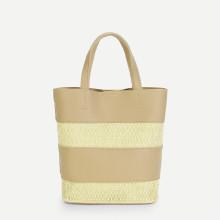 Shein Block Striped Tote Bag