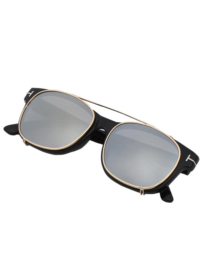 Shein Removable Clip Vintage Sunglasses