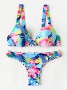 Shein Calico Print Fuller Bust Bikini Set