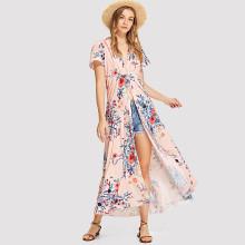 Shein Floral Print Split Dress