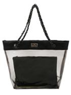 Shein Quilted Top Transparent Chain Tote Bag