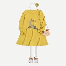 Shein Toddler Girls Elk Print Dress