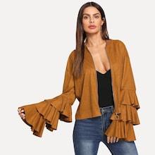 Shein O-ring Zip Up Layered Sleeve Jacket