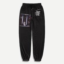Shein Men Elastic Waist Animal Print Pants