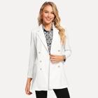 Shein Double Breasted Notched Neck Blazer