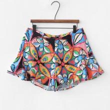 Shein All Over Printed Ruffle Hem Shorts