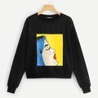 Shein Graphic Print Tunic Pullover