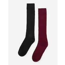 Shein Geometric Calf Length Socks 2pairs