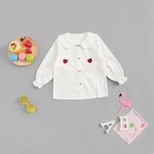 Shein Toddler Girls Embroidery Detail Blouse