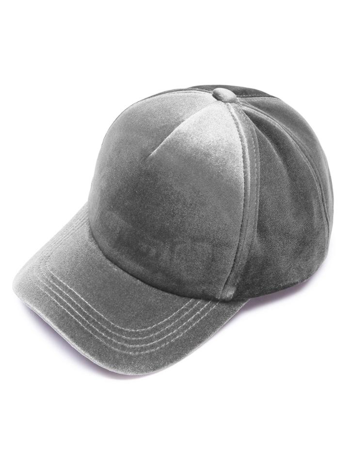 Shein Shiny Grey Stylish Casual Baseball Cap