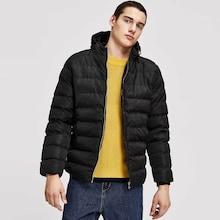 Shein Men Solid Hooded Puffer Coat