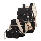 Shein Bear Charm Decor Backpack With Clutch 3pcs
