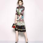 Shein Graphic Print Half Sleeve Dress