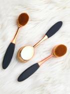 Shein Rose Gold Toothbrush Makeup Brushe Set 3pcs