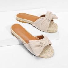 Shein Bow Decorated Espadrille Flat Sandals
