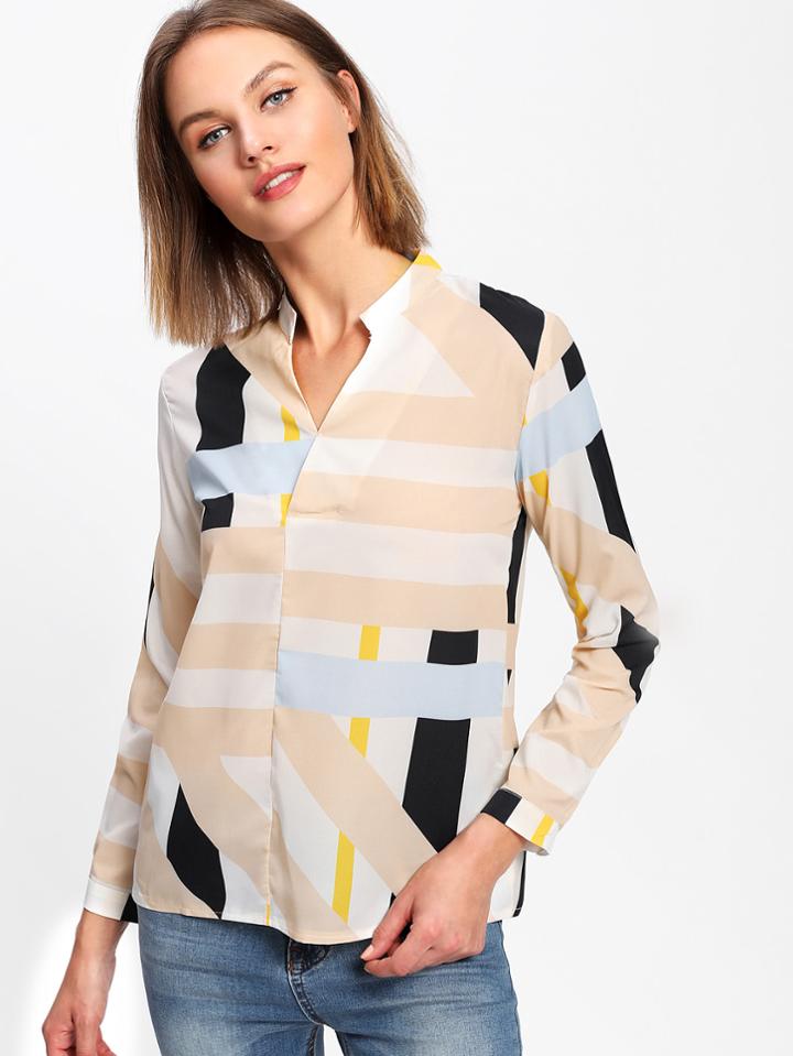Shein Geometric Print Top