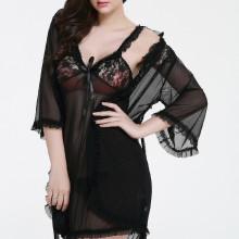 Shein Frill Detail Cami Dress With Robe