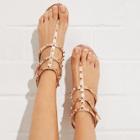 Shein Rockstud Toe Post Strappy Pu Sandals