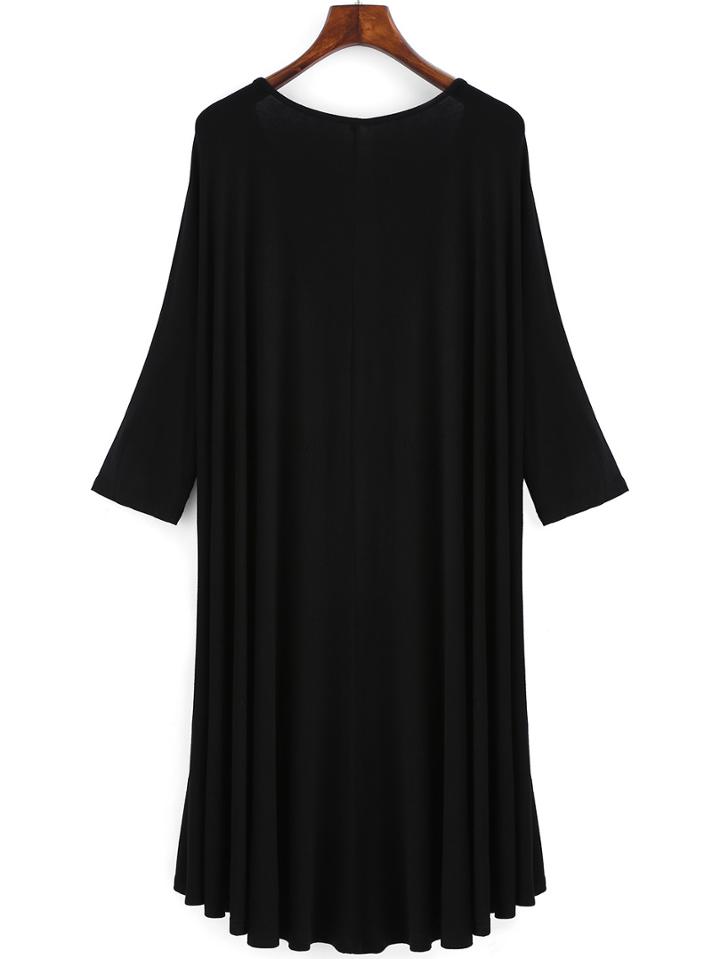 Shein Black High Low Casual Plus Top