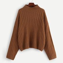 Shein Plus Drop Shoulder Ribbed Knit Jumper