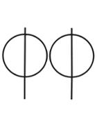 Shein Black Oversized Unique Stud Earrings