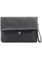 Shein Grey Button Clutch Bag