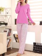 Shein Solid Color Tee & Pants Pj Set