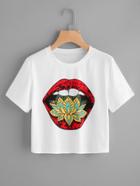 Shein Graphic Print Crop T-shirt