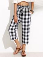Shein Check Pants With Belt