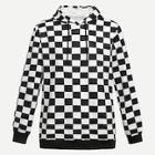 Shein Men Gingham Print Drawstring Hoodie
