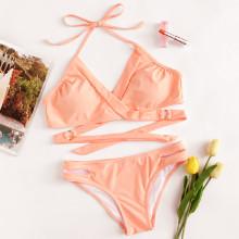 Shein Cut Out Wrap Bikini Set