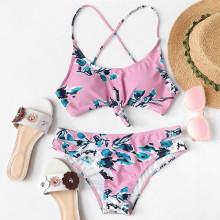 Shein Criss Cross Cut-out Bikini Set