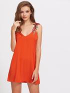 Shein Applique Embellished Cami Dress