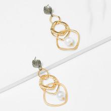 Shein Link Square Drop Earrings