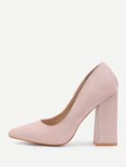 Shein Pointed Toe Block Heeled Pumps